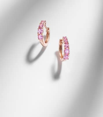 Boucles d'oreilles en or rose 18 ct (750/1000) et saphirs | Anita Ko