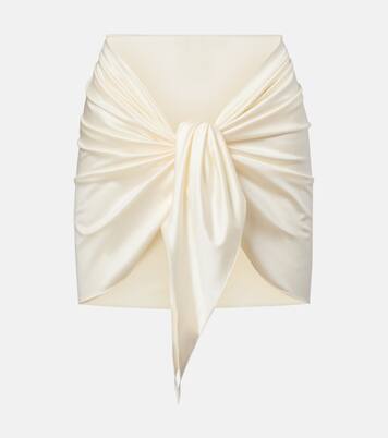 Draped satin beach cover-up | Montce