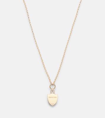 Protection Fine Belcher 18kt gold necklace with diamonds | FoundRae