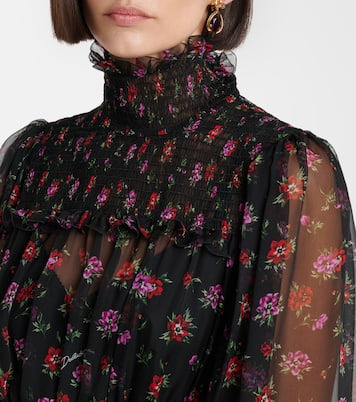 Maxikleid aus Seidenchiffon | Dolce&Gabbana