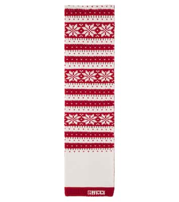 Fair Isle wool scarf | Gucci Kids