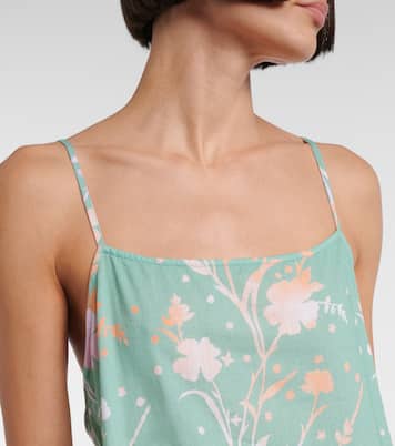 Floral cotton and linen maxi dress | Juliet Dunn