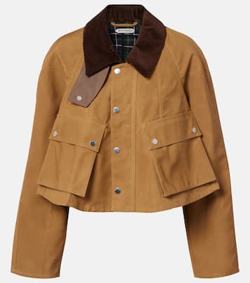 Corduroy-trimmed cropped cotton jacket | JW Anderson