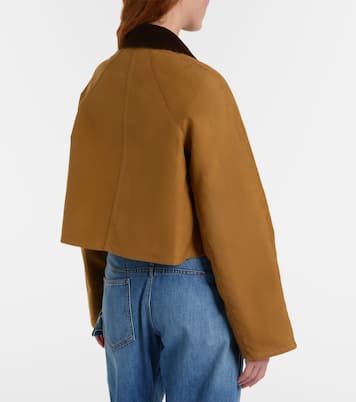 Corduroy-trimmed cropped cotton jacket | JW Anderson