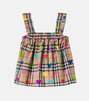 Burberry Check printed cotton top | Burberry Kids
