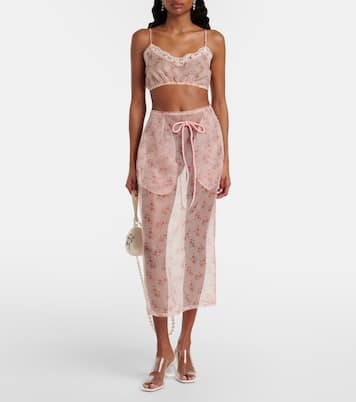 Floral lace-trimmed bra top | Simone Rocha
