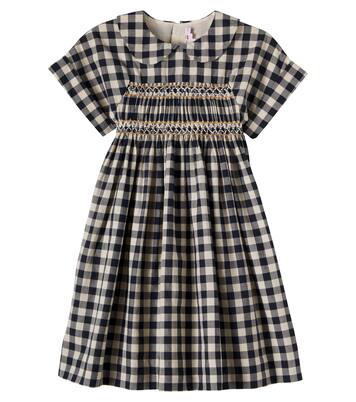 Lelou gingham cotton dress | Bonpoint
