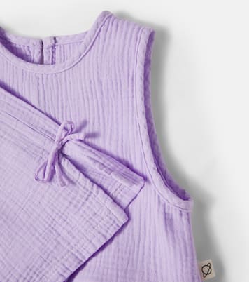 Set aus Top Blair und Hose Violet aus Baumwoll-Gaze | Cozmo