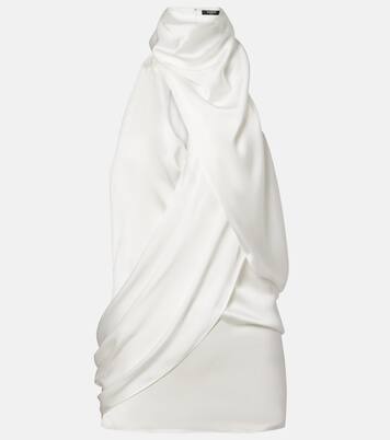 Draped halterneck silk top | Balmain