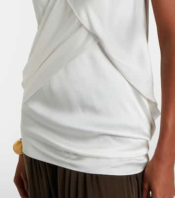 Draped halterneck silk top | Balmain