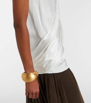 Draped halterneck silk top | Balmain