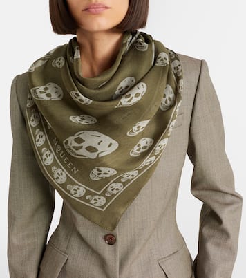 Printed silk scarf | McQueen