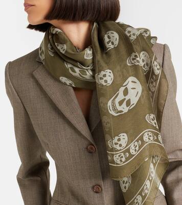 Printed silk scarf | McQueen
