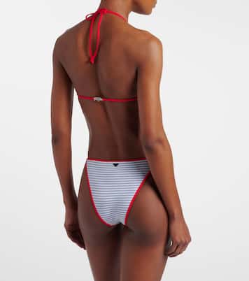 Striped bikini top | Prada