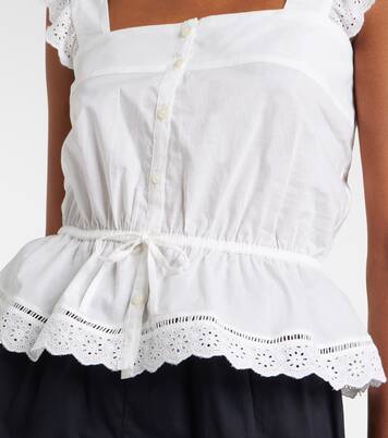 Clive cotton poplin top | Poupette St Barth