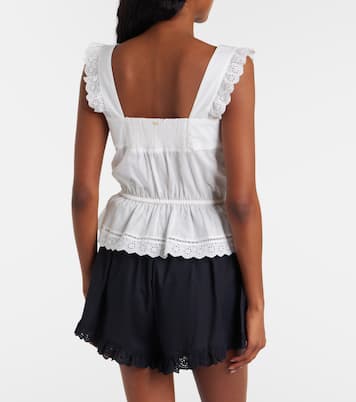 Clive cotton poplin top | Poupette St Barth