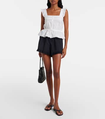Clive cotton poplin top | Poupette St Barth