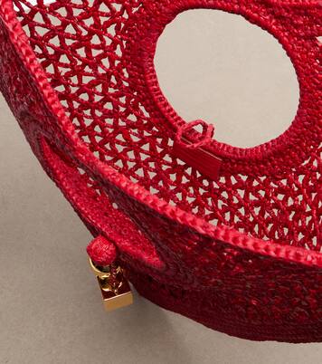 Spiaggia Cœur Small raffia top-handle bag | Jacquemus