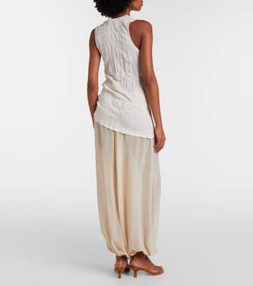 Pantalon ballon Mio en crêpe transparent | The Frankie Shop