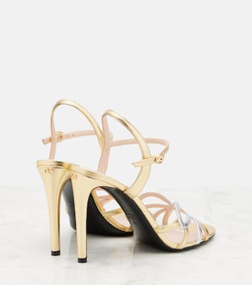 Bow metallic leather sandals  | Valentino Garavani