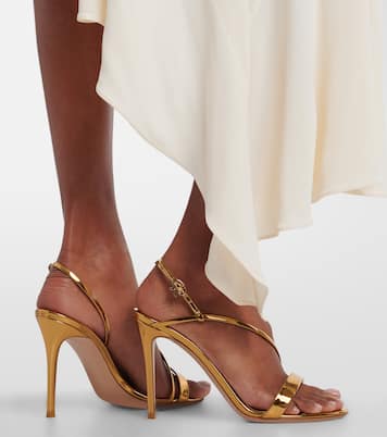 Sandalias de piel metalizada | Gianvito Rossi