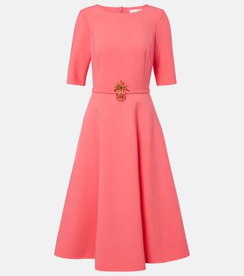 Belted wool-blend midi dress | Oscar de la Renta