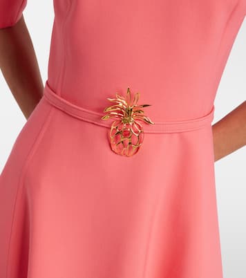Belted wool-blend midi dress | Oscar de la Renta