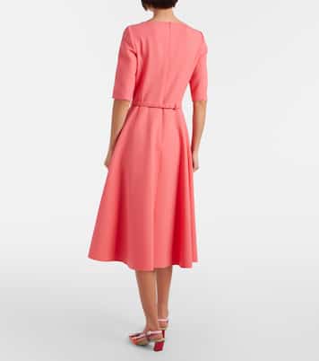 Belted wool-blend midi dress | Oscar de la Renta