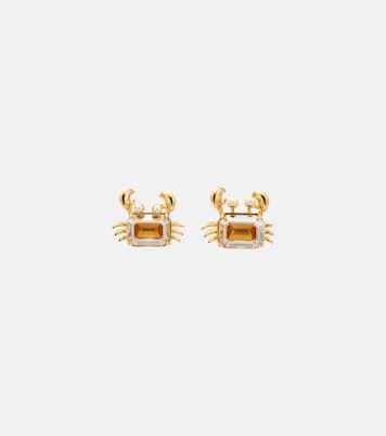 Crab embellished earrings | Oscar de la Renta