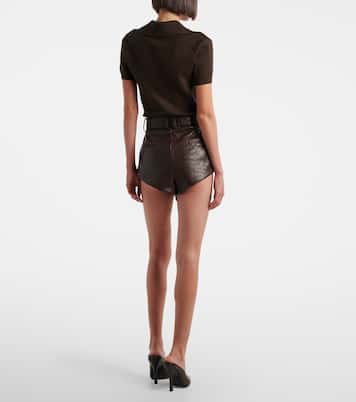 Belted leather shorts | Magda Butrym