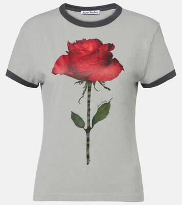 Printed cotton-blend T-shirt | Acne Studios