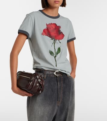 Printed cotton-blend T-shirt | Acne Studios