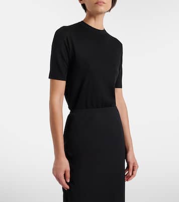 T-shirt Ozzi en soie mélangée | The Row