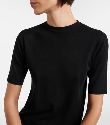 T-shirt Ozzi en soie mélangée | The Row