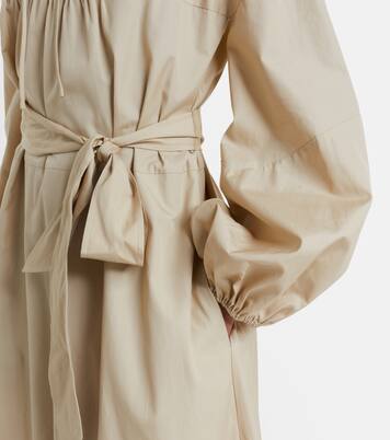 Belted cotton poplin midi dress | Vince
