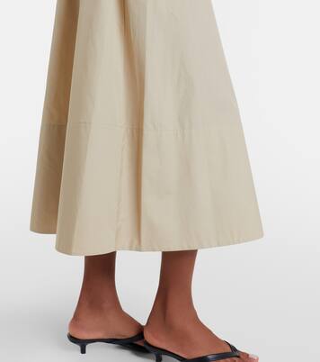 Belted cotton poplin midi dress | Vince