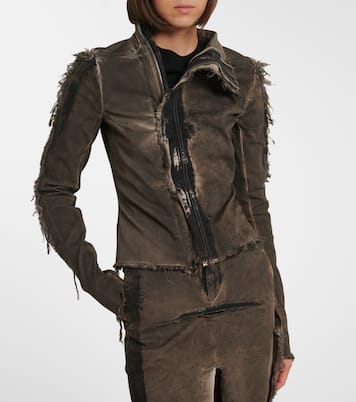 Gary distressed denim jacket | Rick Owens