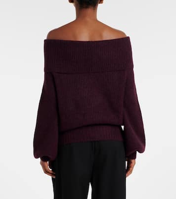 Off-Shoulder-Pullover aus Kaschmir und Seide | Jardin des Orangers