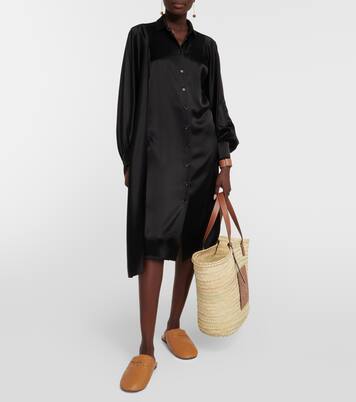 Large leather-trimmed basket tote | Loewe