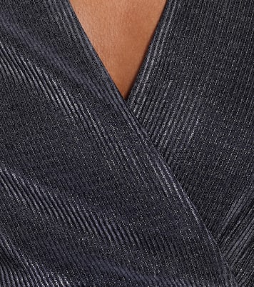 Cropped-Top aus Lamé | Simkhai