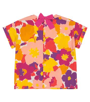 Floral cotton poplin top | Il Gufo