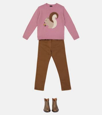 Stretch-cotton twill pants | Il Gufo