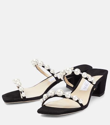 Amara 45 embellished suede sandals | Jimmy Choo