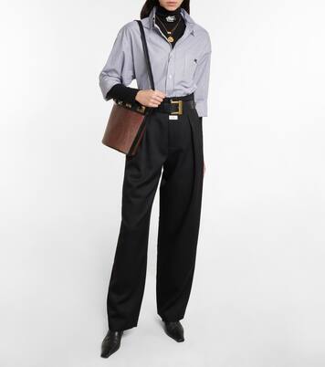 Weite High-Rise-Hose aus Wolle | Etro
