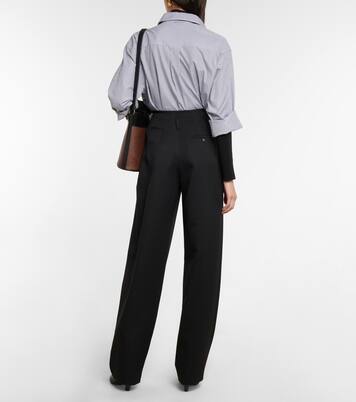 Weite High-Rise-Hose aus Wolle | Etro