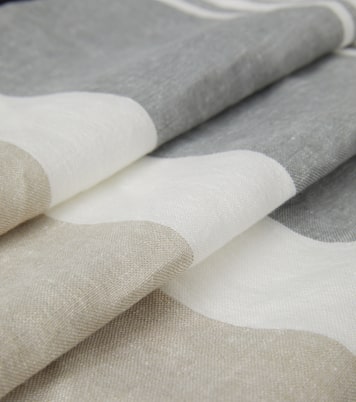 Toalla de playa de lino a rayas | Brunello Cucinelli