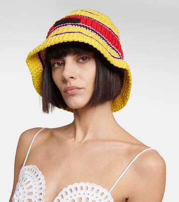 Logo cotton crochet bucket hat | Stella McCartney
