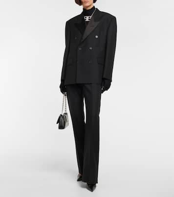 High-rise virgin wool pants | Balenciaga
