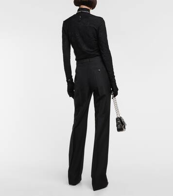High-rise virgin wool pants | Balenciaga