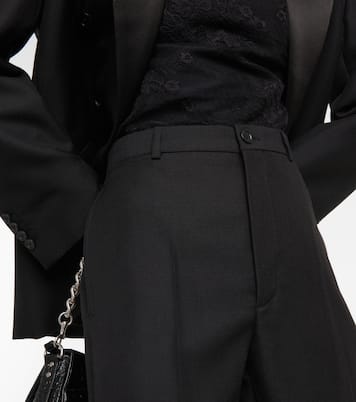 High-rise virgin wool pants | Balenciaga